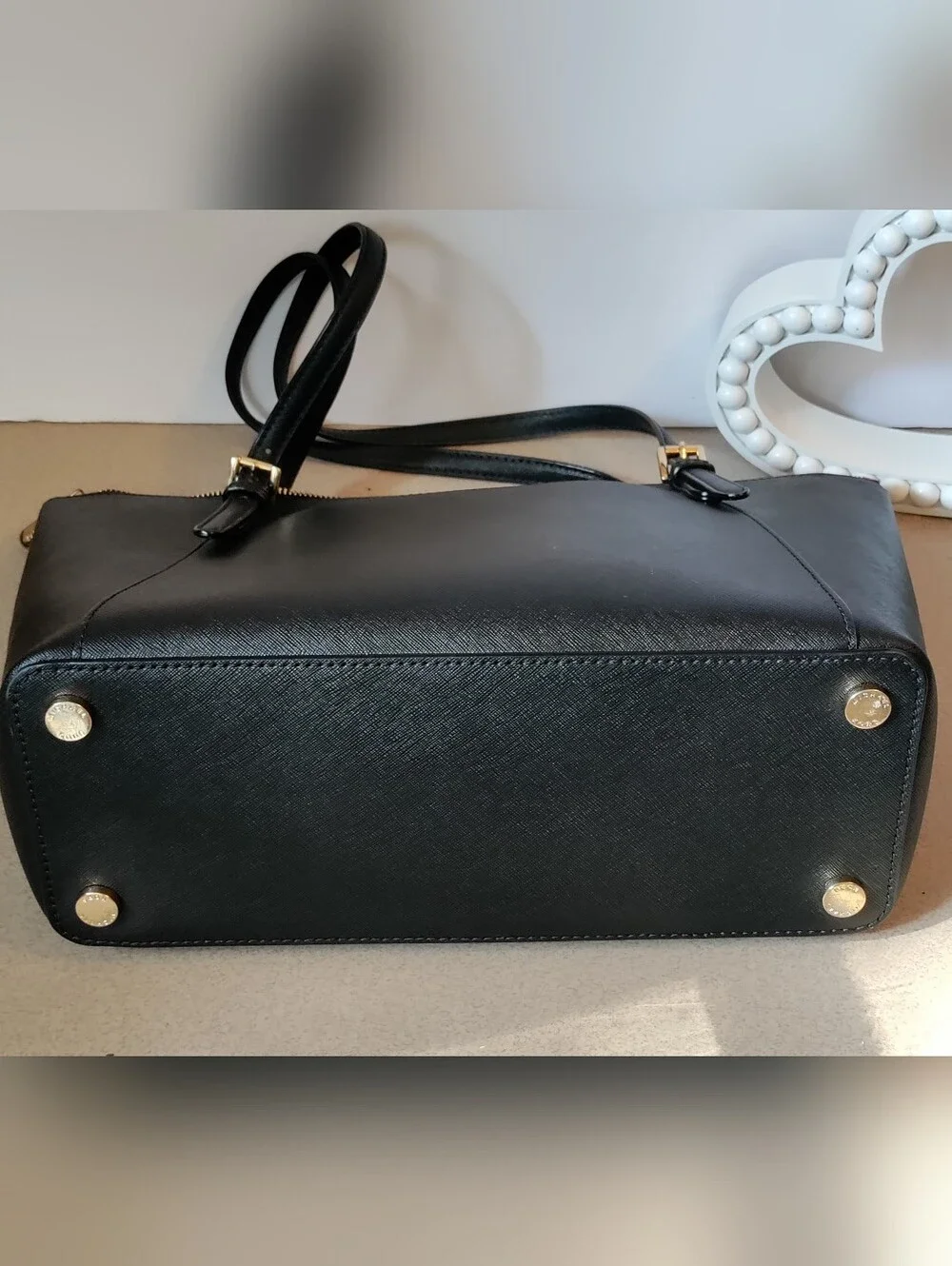 Michael Kors Jet Set Black Saffiano Leather Tote Bag
